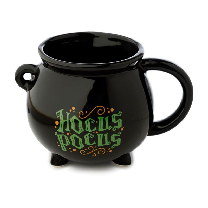 Mug en Céramique Hocus Pocus - Forme de Chaudron de Sorcière Noir