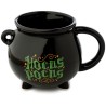 Mug en Céramique Hocus Pocus - Forme de Chaudron de Sorcière Noir