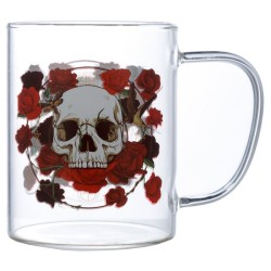 Mug en Verre Skull & Roses...