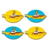 Lot de 4 Dessous de Verre - The Beatles Yellow Submarine