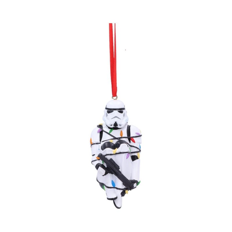 Stormtrooper In Fairy Lights Hanging Ornament 9cm