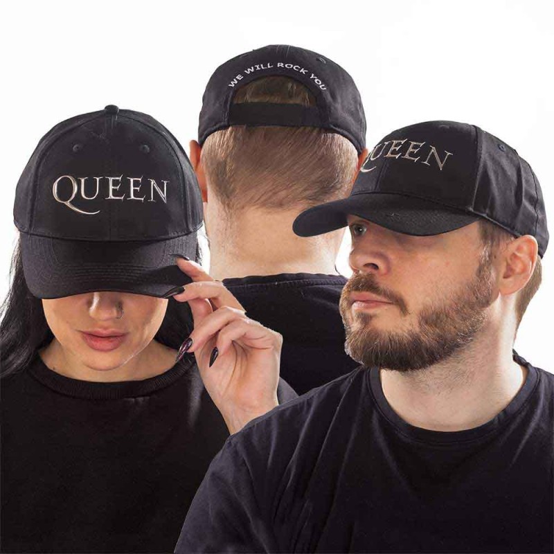 Queen Unisex Baseball Cap: Logo (Sonic Silver)