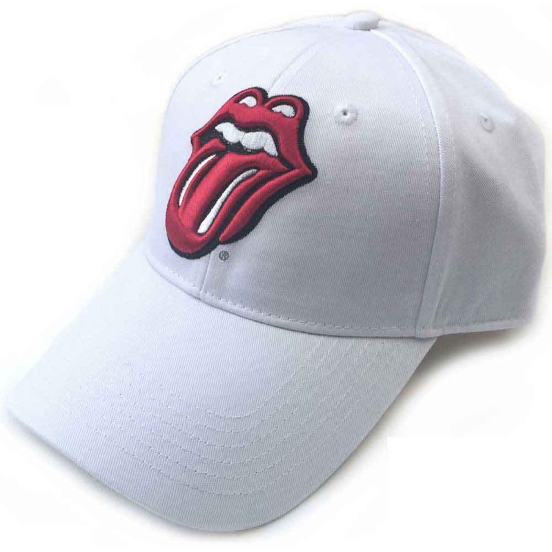 The Rolling Stones Unisex Baseball Cap: Classic Tongue (White)