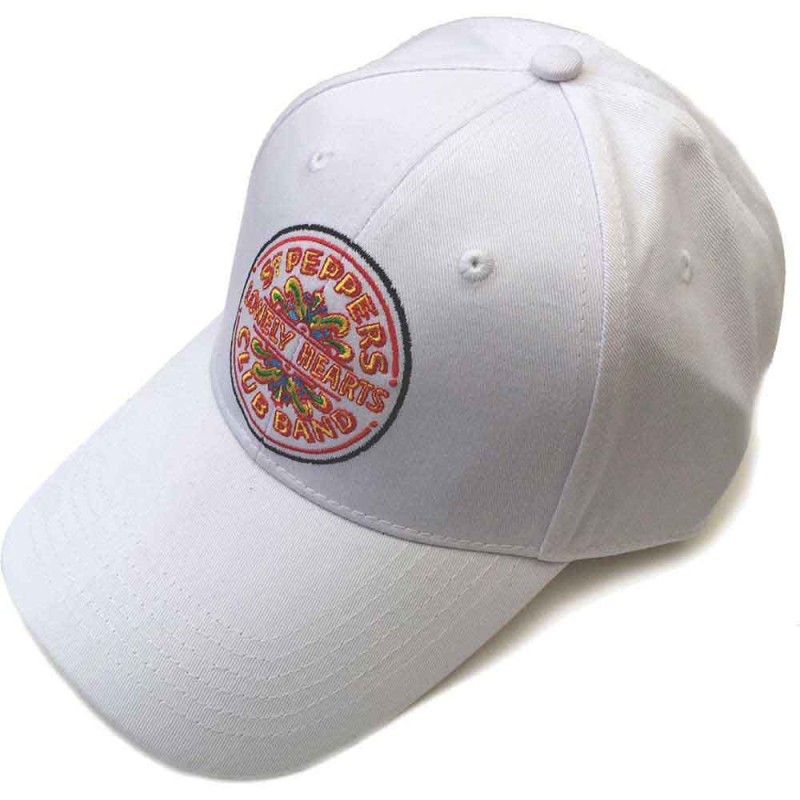 The Beatles Unisex Baseball Cap: Sgt Pepper Drum (White)