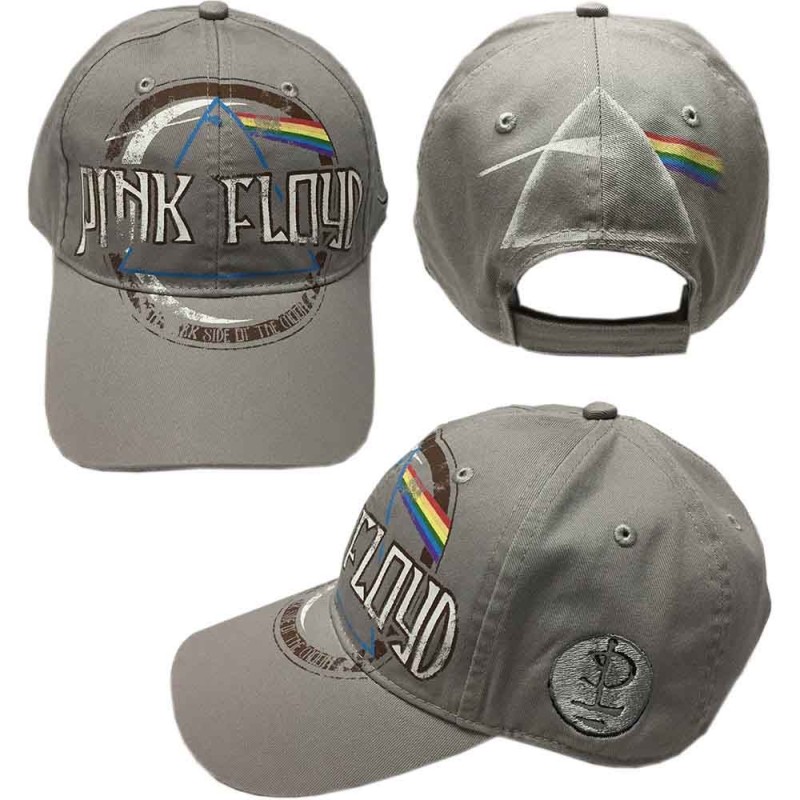 Pink Floyd Unisex Baseball Cap: Dark Side of the Moon Album Distressed (Grey)