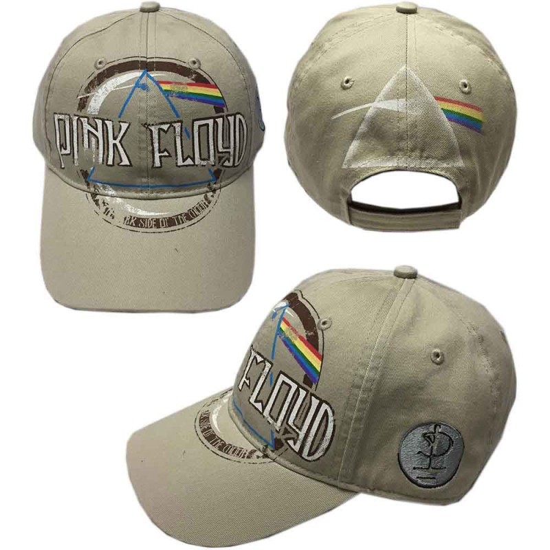 Pink Floyd Unisex Baseball Cap: Dark Side of the Moon Album Distressed (Sand)