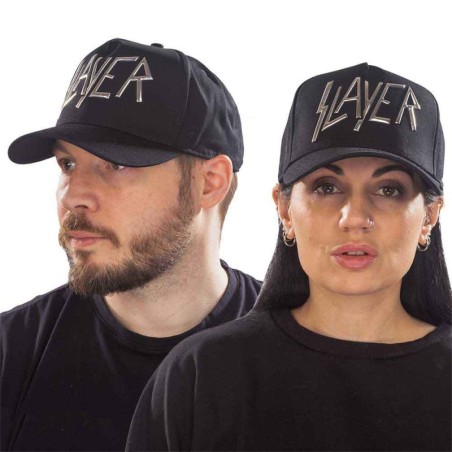 Slayer Unisex Baseball Cap: Logo (Sonic Silver)