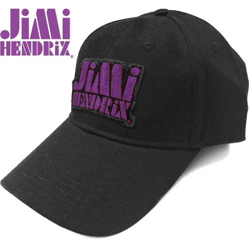 Jimi Hendrix Unisex Baseball Cap: Purple Stencil Logo