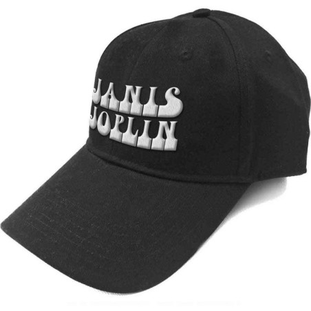 Janis Joplin Unisex Baseball Cap: White Logo