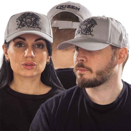 Queen Unisex Baseball Cap: Black Classic Crest