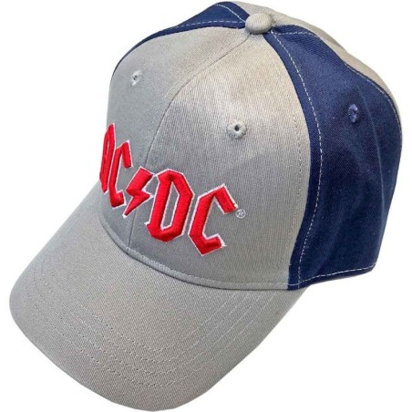 AC/DC Unisex Baseball Cap: Red Logo (2 Tone)