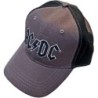 AC/DC Unisex Baseball Cap: Black Logo (2 Tone)