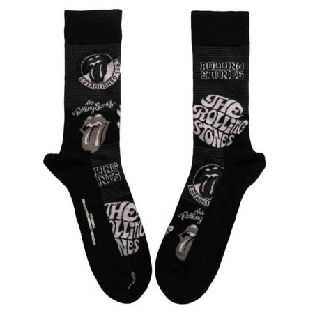 The Rolling Stones Unisex Ankle Socks: Mono Logos (UK Size 7 - 11)