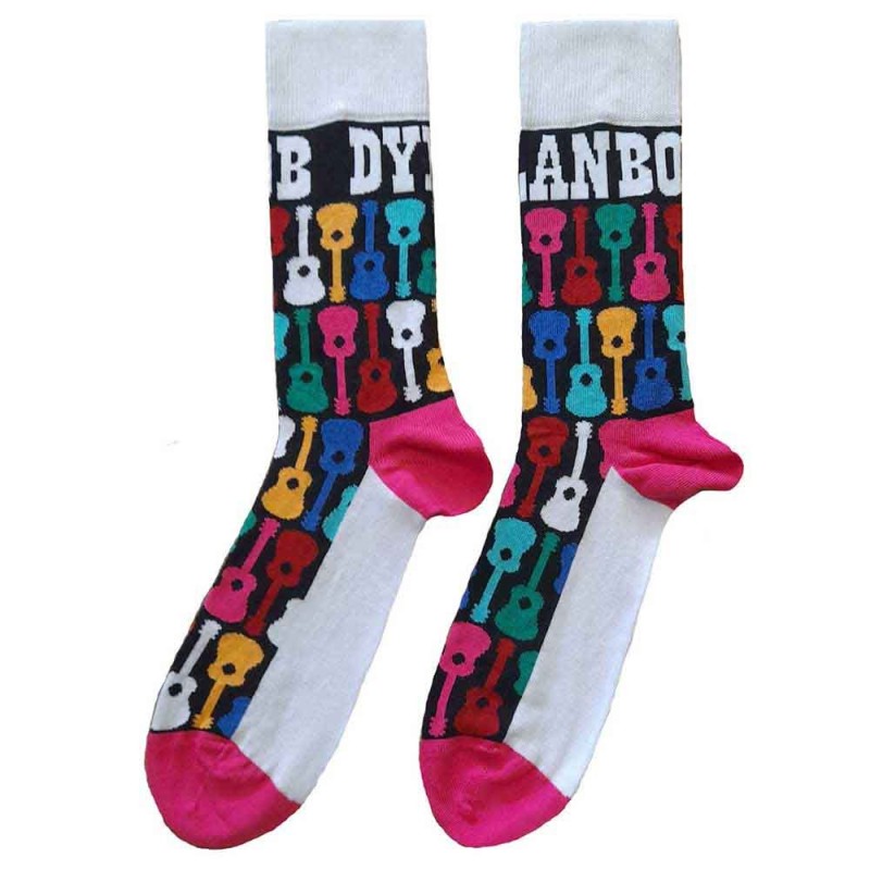 Bob Dylan Unisex Ankle Socks: Guitar Pattern (UK Size 7 - 11)