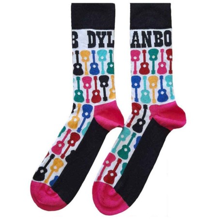 Bob Dylan Unisex Ankle Socks: Guitar Pattern (UK Size 7 - 11)