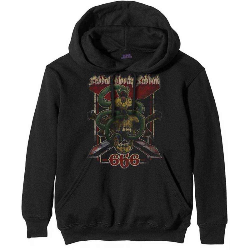 Black Sabbath Unisex Pullover Hoodie: Bloody Sabbath 666