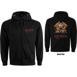 Queen Unisex Zipped Hoodie:...