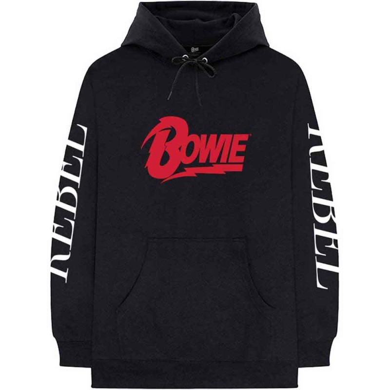 David Bowie Unisex Pullover Hoodie: Rebel Rebel