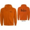 The Beatles Unisex Zipped Hoodie: Drop T Logo (Back Print)