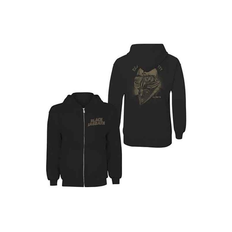 Black Sabbath Ladies Zipped Hoodie: Tour 1978 (Back Print)