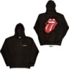 The Rolling Stones Unisex Zipped Hoodie: Classic Tongue (Back Print)