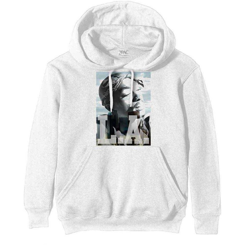 Tupac Unisex Pullover Hoodie: LA Skyline