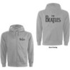 The Beatles Unisex Zipped Hoodie: Drop T Logo (Back Print)