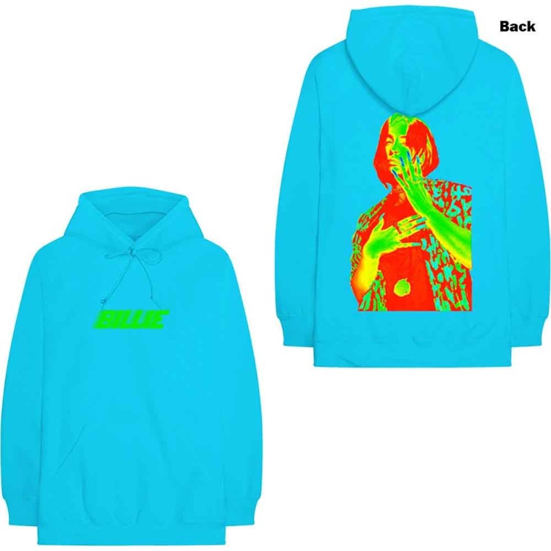 Billie Eilish Unisex Pullover Hoodie: Thermal Photo (Back Print)