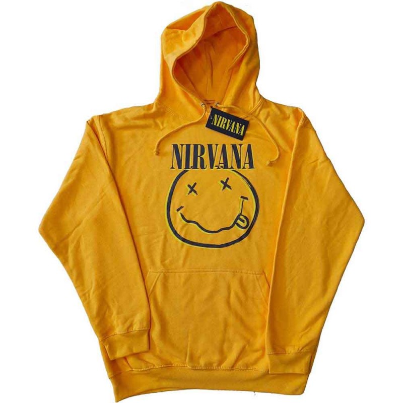 Nirvana Unisex Pullover Hoodie: Inverse Happy Face