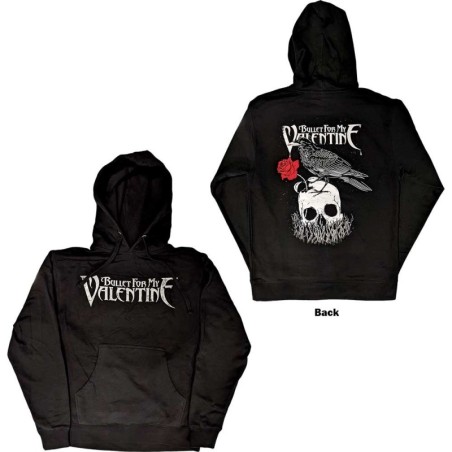 Bullet For My Valentine Unisex Pullover Hoodie: Logo & Raven (Back Print)