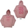 Ramones Unisex Pullover Hoodie: Pink Hey Ho Seal (Back Print)