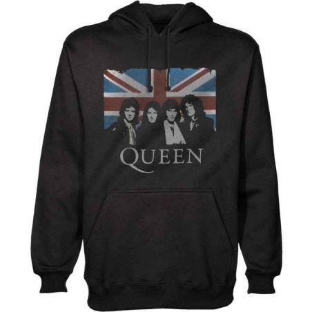 Queen Unisex Pullover Hoodie: Vintage Union Jack