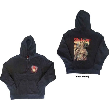 Slipknot Unisex Zipped Hoodie: Burn Me Away (Back Print)