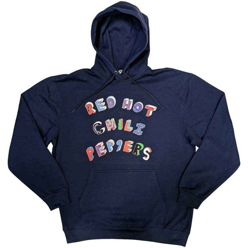 Red Hot Chili Peppers Unisex Pullover Hoodie: Colourful Letters